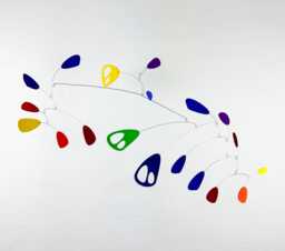 Modern Hanging Mobile Art Mosaic #5 Lightweight Kinetic Sculpture - thumbnail 1