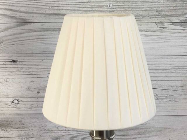 Cream Pleated Candle Lampshade, Clip On Chandelier Lampshade, Candle Clip Shade, Candlestick Lampshades, Small On Wall Light - image 1