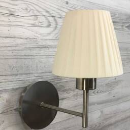 Cream Pleated Candle Lampshade, Clip On Chandelier Lampshade, Candle Clip Shade, Candlestick Lampshades, Small On Wall Light - thumbnail 2