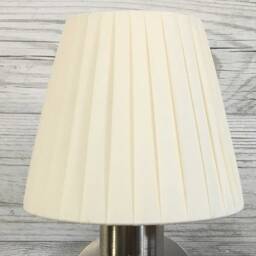 Cream Pleated Ribbon Lampshade, Candle Clip-On Shade - thumbnail 4