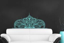 Headboard Wall Decals Art Half Mandala Sticker Boho Bohemian Vinyl Decor Yoga Namaste Decal For Bedroom Home Room Ms783 - thumbnail 1
