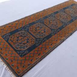 10 Ft Ersari Runner Rug, Afghan Hand Knotted Veg Dyes Wool Oriental Turkmen Tribal Hallway Runner, Kitchen 3x10 - thumbnail 3