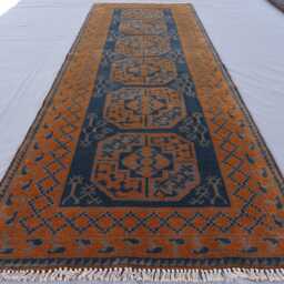 10 Ft Ersari Runner Rug, Afghan Hand Knotted Veg Dyes Wool Oriental Turkmen Tribal Hallway Runner, Kitchen 3x10 - thumbnail 2