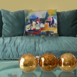 Decorative Pillow Cover, Family Reunion Art, African American Pillow, Black Home Decor, & Living, Throw - thumbnail 2