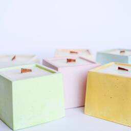 5 Oz Bulk Concrete Candles, No Label Scented Soy Wax Candles For Client Appreciation Holiday Gifts, Wedding Party Guest Favors - thumbnail 2