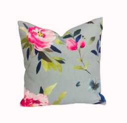 Bluebellgray - Teal Butterfly Stunning Floral Designer Cushion Cover Luxury Throw Pillow Handmade Home Decor - thumbnail 1