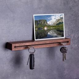 Handmade Key Board Made Of Nut Wood/Key Hook//Various Variants//Gifts For Men//Gifts Women - thumbnail 1