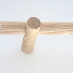 Handmade Ash Curtain Pole With Brackets, Minimalist Style - thumbnail 2