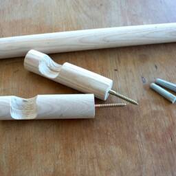 Handmade Ash Curtain Pole With Brackets, Minimalist Style - thumbnail 4