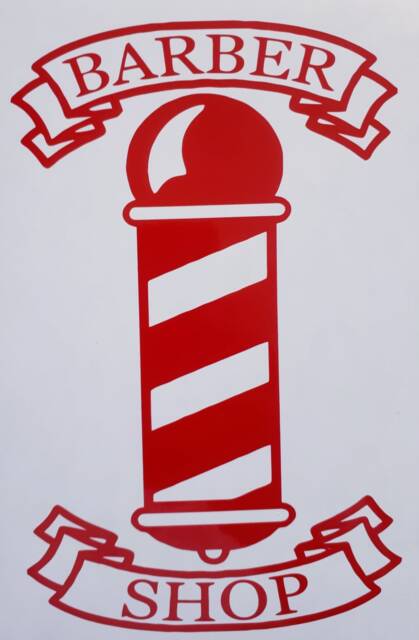 Barber Shop Decal Pole Sticker Wall Art Window Vinyl Graphic Salon Decor Door Advertising Sign Barbers Mens