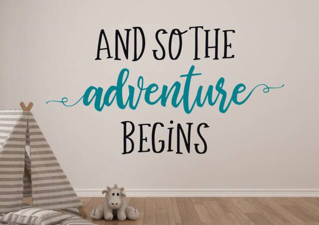 And So The Adventure Begins Wall Decal - Decor Removable Vinyl - image 1