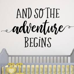 And So The Adventure Begins Wall Decal - Decor Removable Vinyl - thumbnail 3