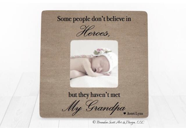 Fathers Day Gift For Grandpa, Grandpa Frame, Gift, Grandfather Papa Frame Personalized Picture Grandparents - image 1