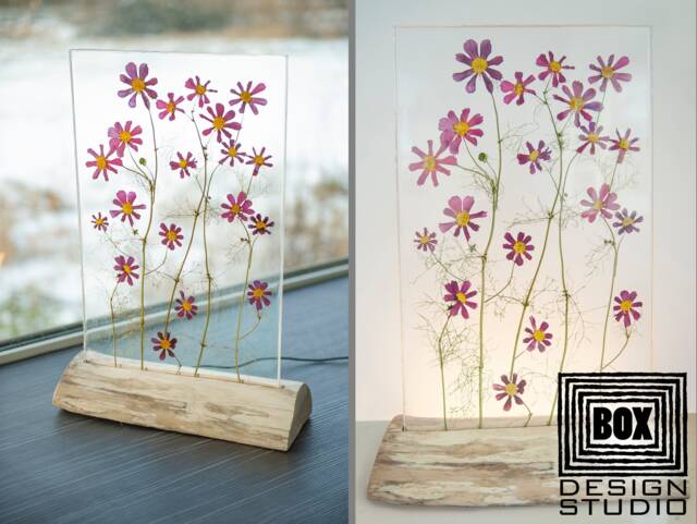 Gift For Her Lamp Epoxy Resin Flower Table Lamp, The Living Room Modern Light, Lamps Tables, Lamp Nightstand Led Design - image 1