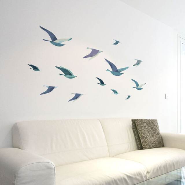 Flock Of Sea Birds Wall Decals - 1290-17 - image 1