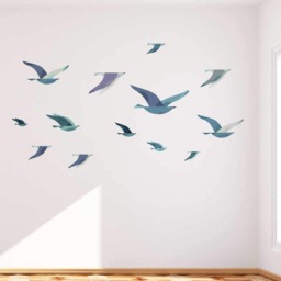 Flock Of Sea Birds Wall Decals - 1290-17 - thumbnail 3