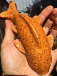 Opulent Orgone Orange Small Koi Fish Sculpture - Energy Harmonizer