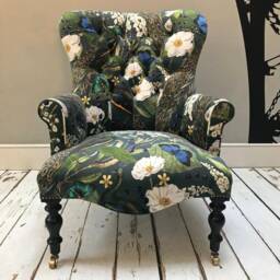 Anaise Peacock Velvet Armchair - thumbnail 3