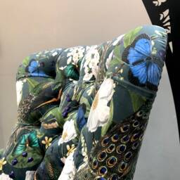 Anaise Peacock Velvet Armchair - thumbnail 2