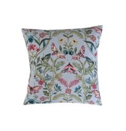 "Cushion Cover in Clarke & Pieris Blue Pink Butterfly 14"" 16"" 18"" 20" - thumbnail 1