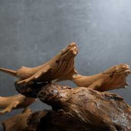 Hand Carved Wooden Whale Statue Tropical Home Decor, 11 - thumbnail 4