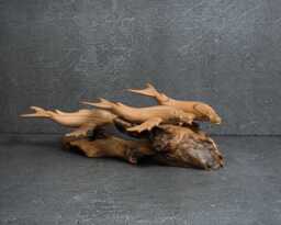 Hand Carved Wooden Whale Statue Tropical Home Decor, 11 - thumbnail 1