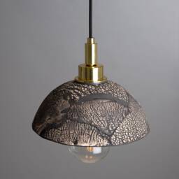 Kingii Ceramic Dome Bathroom Pendant Light Black Clay 7.75'' Ip44 - thumbnail 3