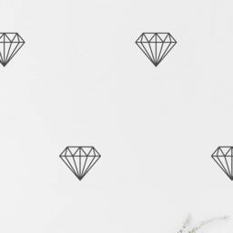 Diamond Wall Decal Kids Room Wall Sticker, Living Room, Bedroom, Office Pattern Wallpaper Vinyl Decals Stickers Home Decor - thumbnail 2
