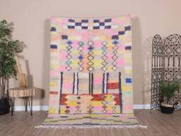 Authentic Boujaad Rug, Soft Moroccan Rug 5x8 Ft