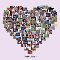 Heart Photo Collage Canvas, Custom Gift, Ready To Hang - thumbnail 3