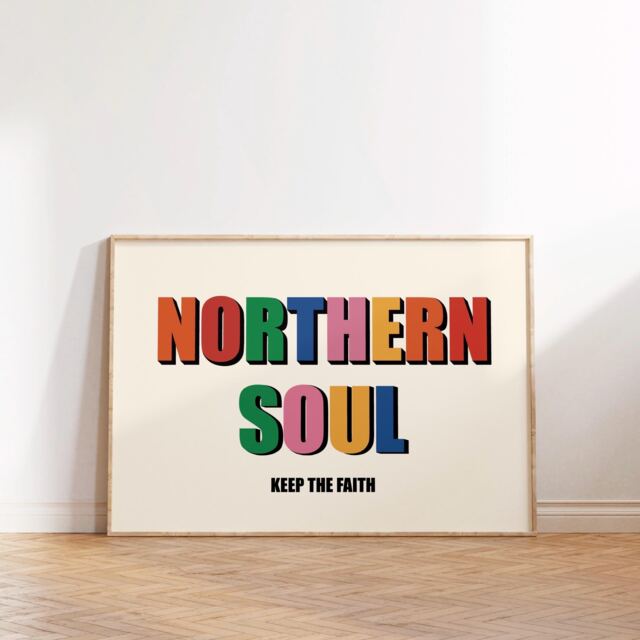 Northern Soul Print Poster, Themed Wall Art, Living Room Print, Bedroom Decor, Music Dance - image 1