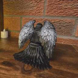 Kneeling Reaper Pen Holder Desk Ornament Novelty Item - thumbnail 3