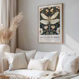 William Morris Print, Art, Exhibition Poster, Uk, Dragonfly Pictures, Gifts - thumbnail 2