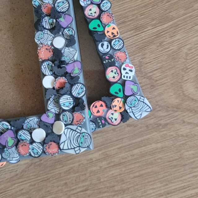 Halloween Style Clay Slice Photo Frame 4 X 6 Inches - image 1
