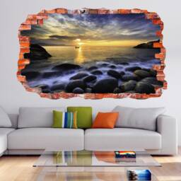 Sea Sunset Wall Decal Sticker Mural Poster Print Art Home Office Decor Dl11 - thumbnail 1
