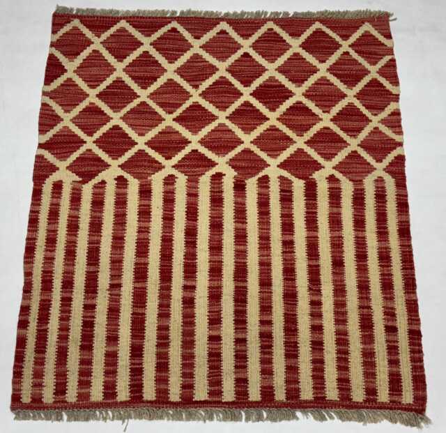 Hand Made Wool Kilim Rug Custom Modern Flatweave Area Rug - image 1