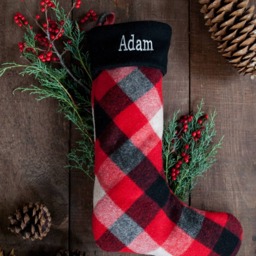 Woolrich Plaid With Black Cuff Personalized Christmas Stocking - Merrystockings Exclusive - thumbnail 3