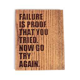 "Inspirational Red Oak Wood Sign "