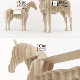Horse Cabinet File Project Animal Shape Storage - Laser Cut - thumbnail 2