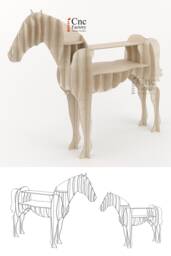 Horse Cabinet File Project Animal Shape Storage - Laser Cut - thumbnail 1