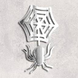 Engraved Acrylic Mirror Spider Web Wall Art Customizable Colors & Sizes - thumbnail 2