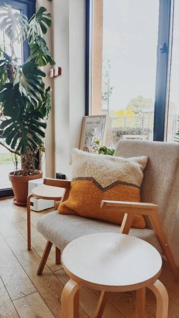 Handmade Orange Sheep Wool Pillow Cover, Hygge Bedroom Decor, Organic Geometric Accent Throw - image 1