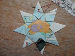 Australia, Origami Map Ornament, Home Decor, Wall Art, Road Map, Vacation, Christmas, Holiday, Wedding, Graduation, Moving, Gift - thumbnail 1
