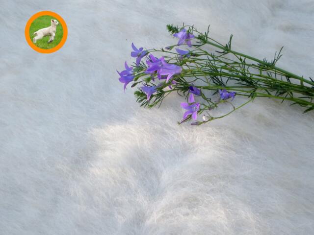 Handmade Icelandic Wool Blanket Shaggy Woven Throw, King/Queen Bedding - image 1