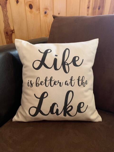 "Handmade Lake House Pillow "