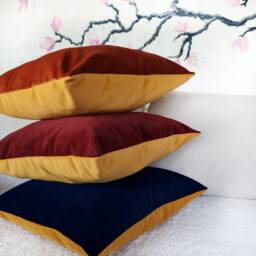 Velvet Pillow Cover Two-Tone Scandinavian Home Decor - thumbnail 3