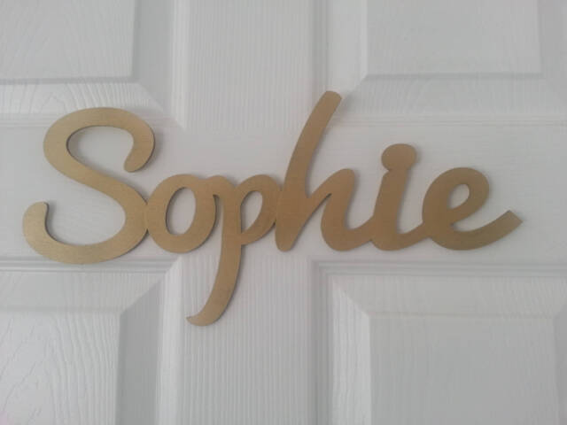 Gold Cut Out Wooden Name Sign - Price Per Letter - image 1