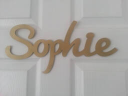Gold Cut Out Wooden Name Sign - Price Per Letter - thumbnail 1