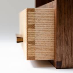 Walnut & Ash Dovetailed Hallway Cabinet, Key Storage, Letter Rack - thumbnail 1