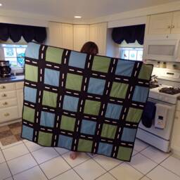 Quilted Youth Bed Quilt & Pillow Case, Roadway Case - thumbnail 2